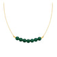 Collar de Plata Bañada en Oro con Jade Verde