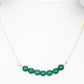 Collar de Plata Bañada en Oro con Jade Verde