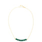 Collar de Plata Bañada en Oro con Jade Verde