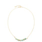 Collar de Plata Bañada en Oro con Amazonita