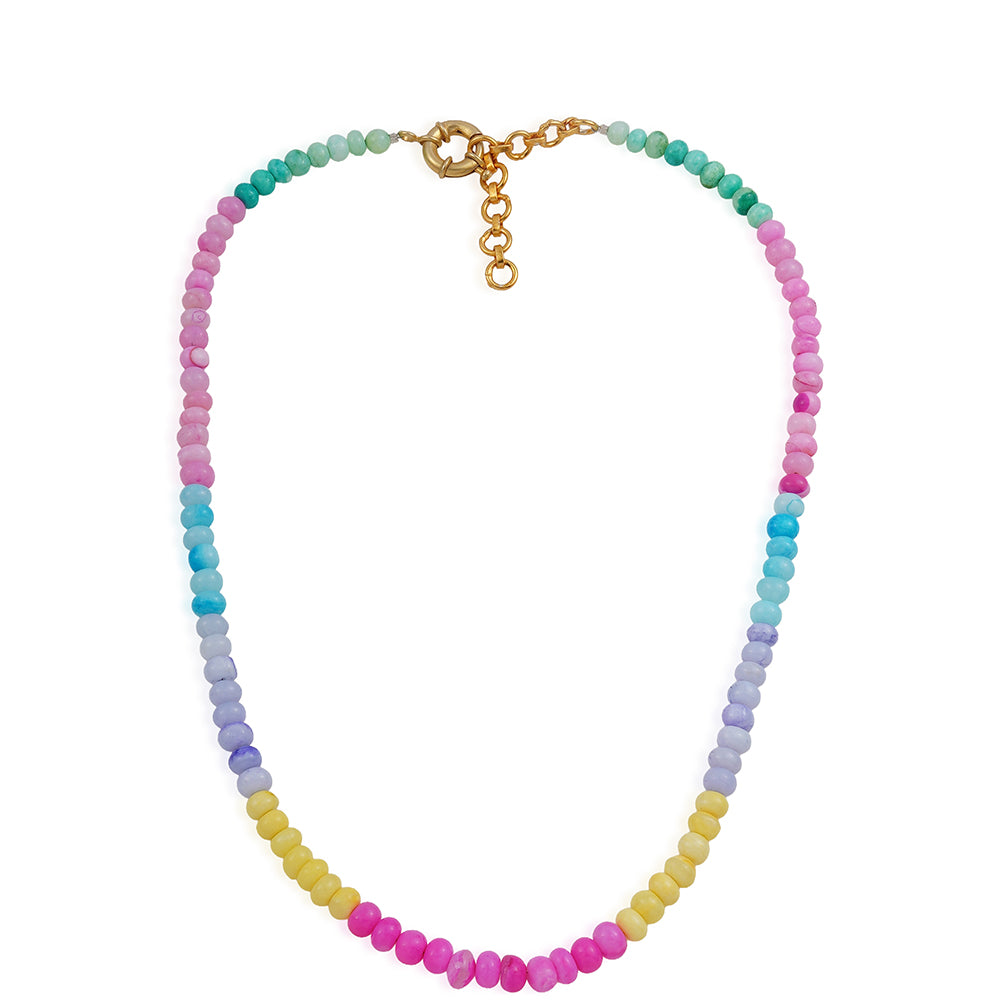 Collar de Aleación Bañado en Oro con Ópalo 4 