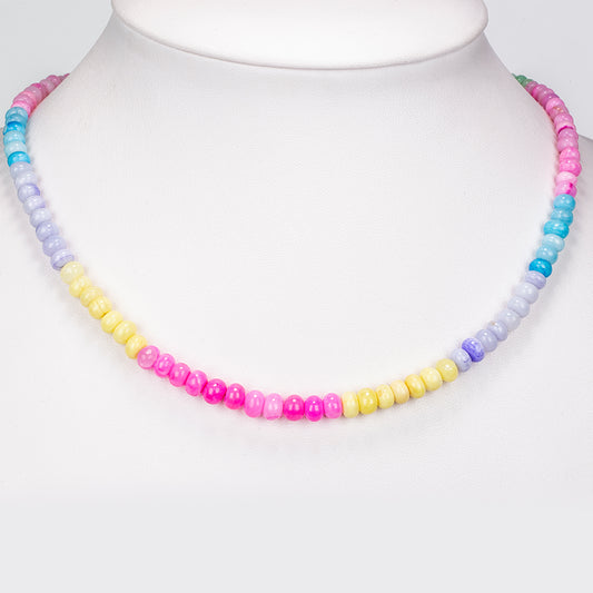 Collar de Aleación Bañado en Oro con Ópalo