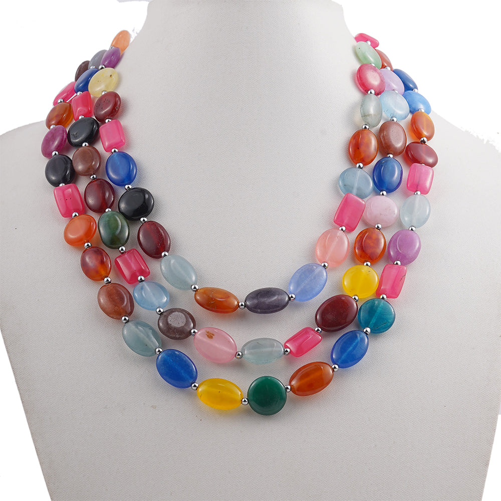 Collar de Aleación Bañado en Oro con Jade