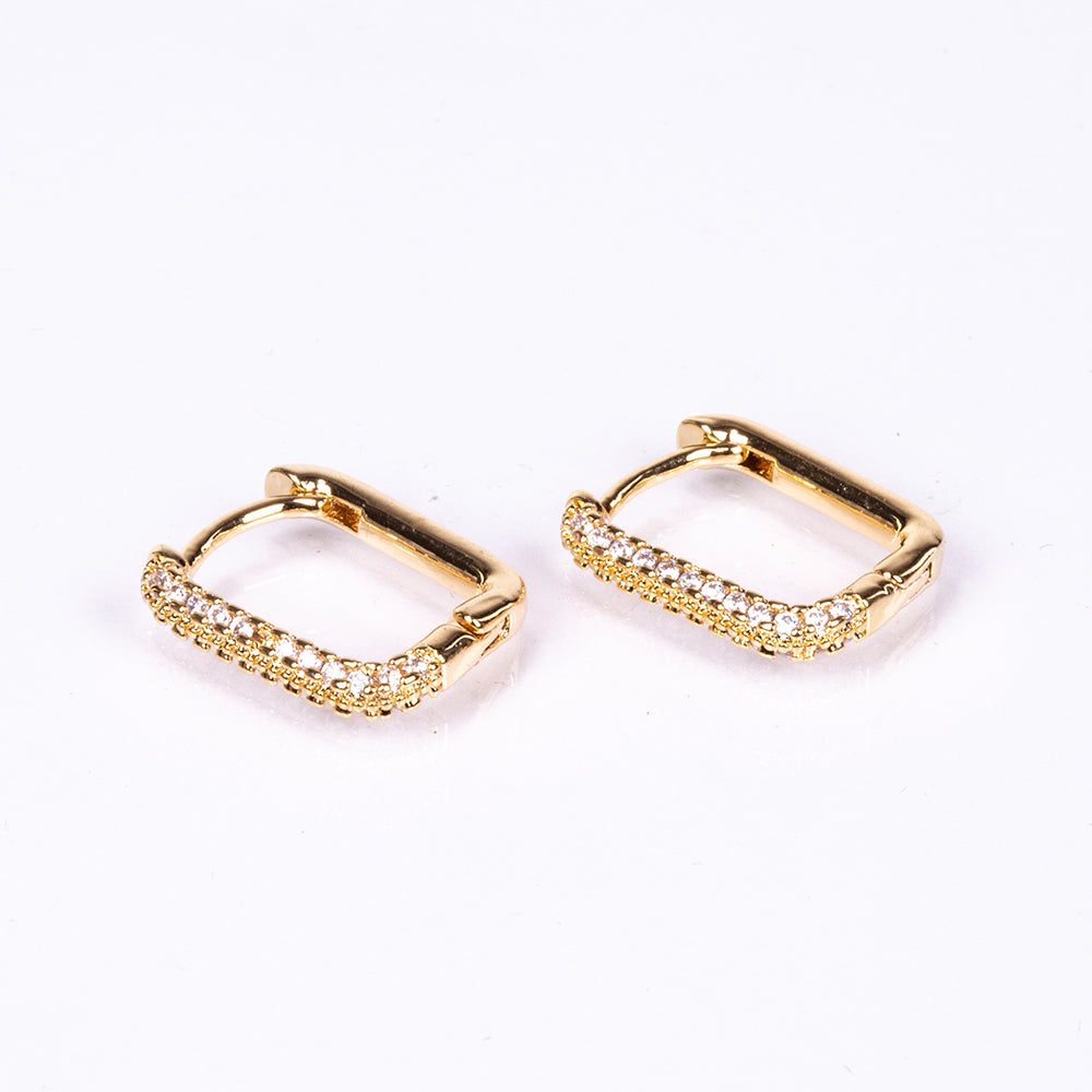 Pendientes Acero Inoxidable con Cristal Emporia® Blanco 1 