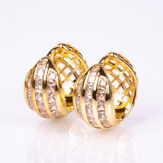 Pendientes Acero Inoxidable con Cristal Emporia® Blanco