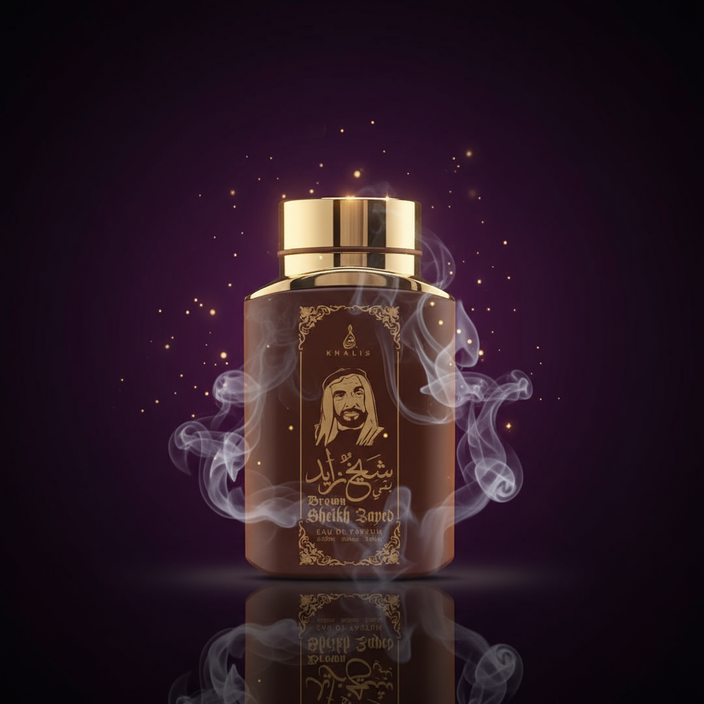 100 ml Eau de Perfume SHEIKH ZAYED BROWN Fragancia Oud y Vainilla para Hombre 6 