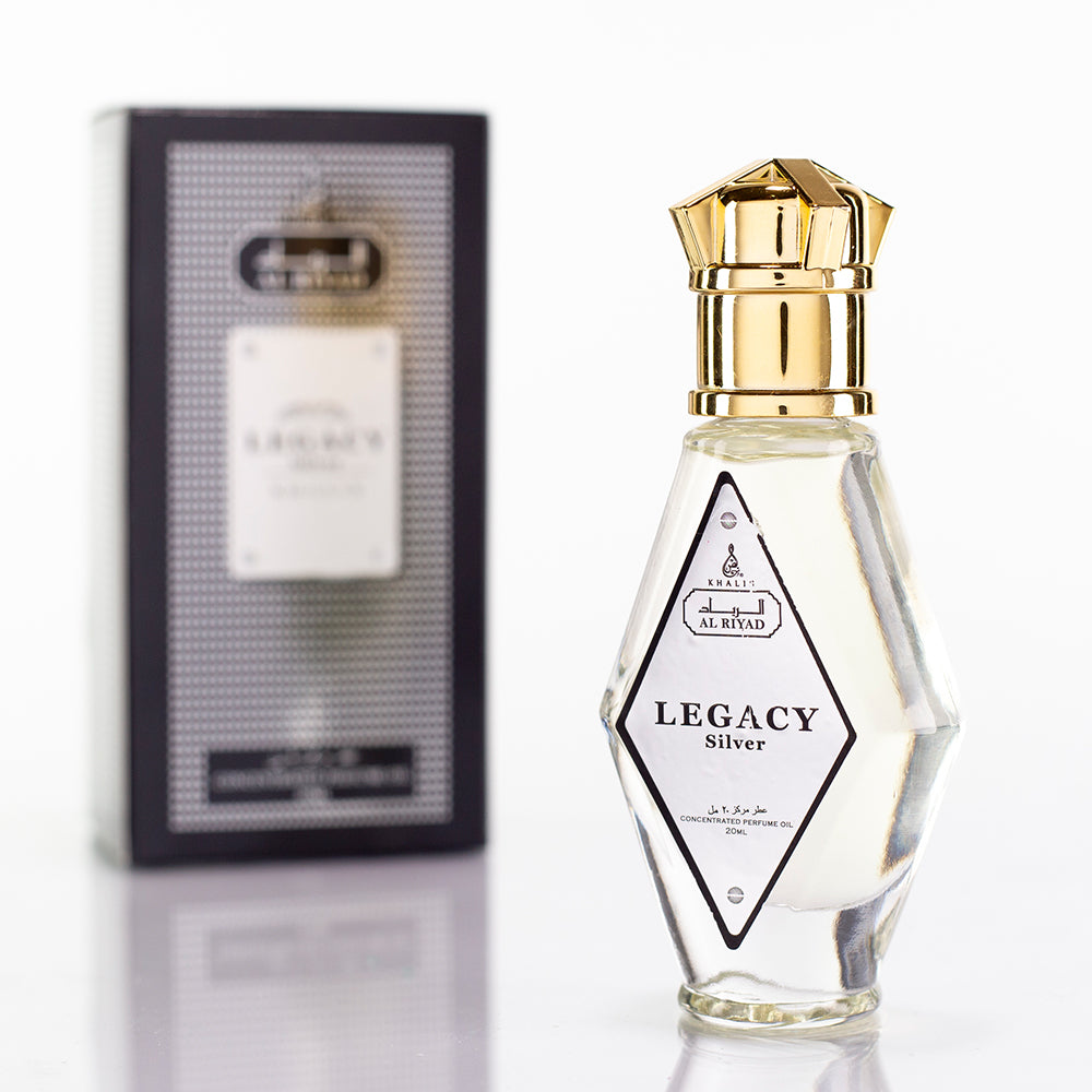 " Legacy Sliver" perfume en aceite de 20 ml, fragancia amaderada unisex 1 