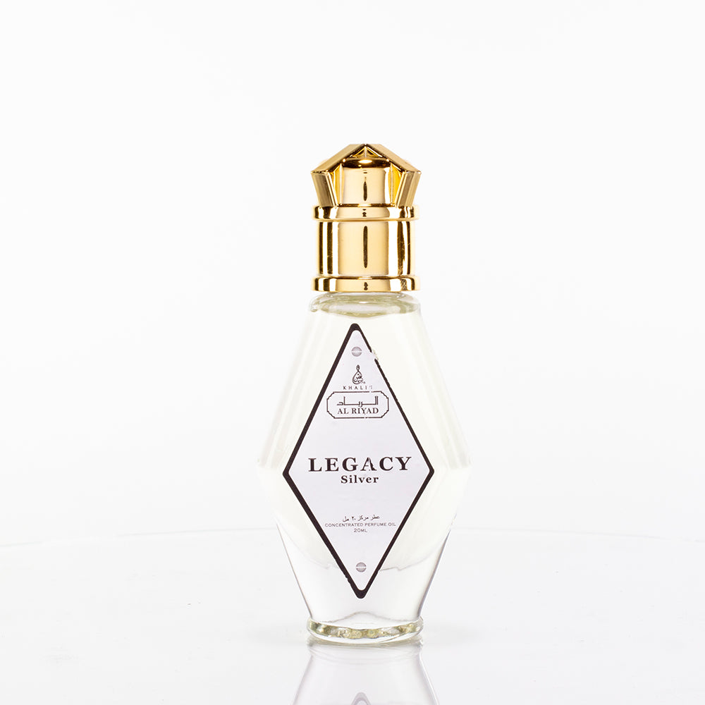 " Legacy Sliver" perfume en aceite de 20 ml, fragancia amaderada unisex
