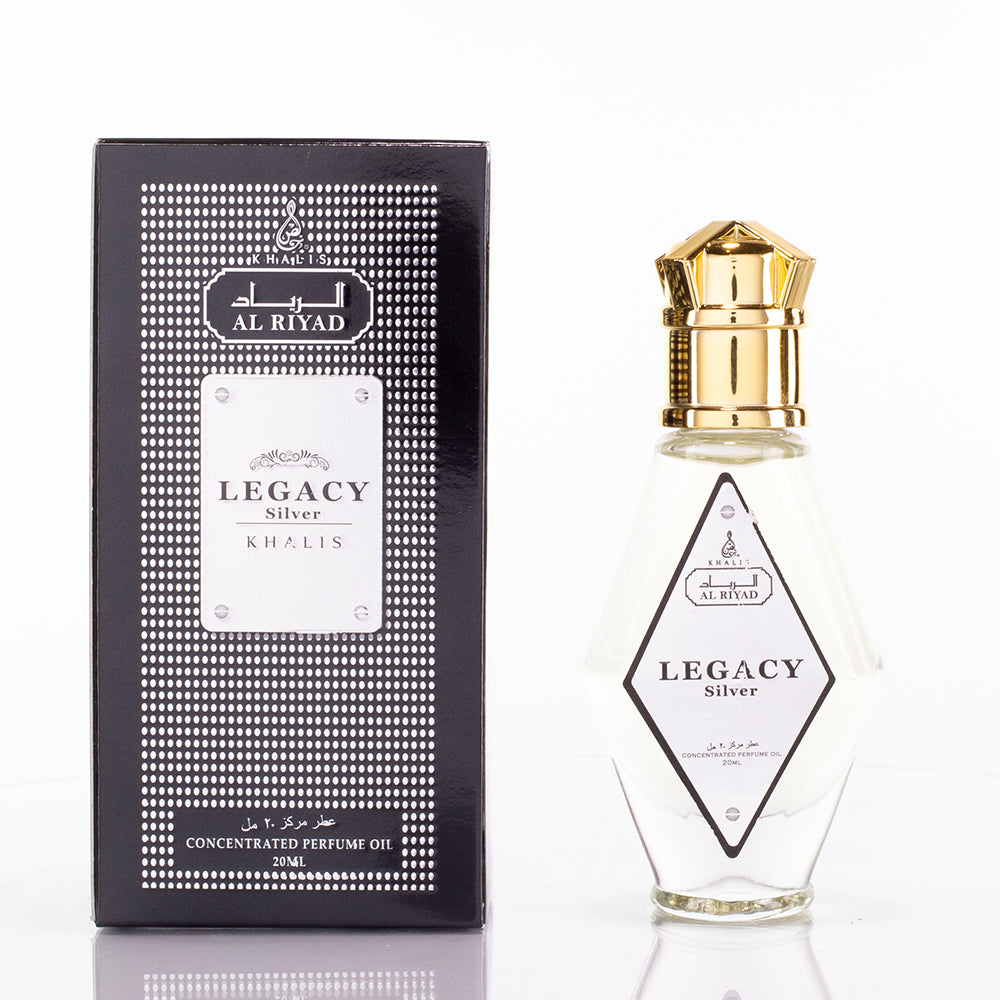 " Legacy Sliver" perfume en aceite de 20 ml, fragancia amaderada unisex 4 