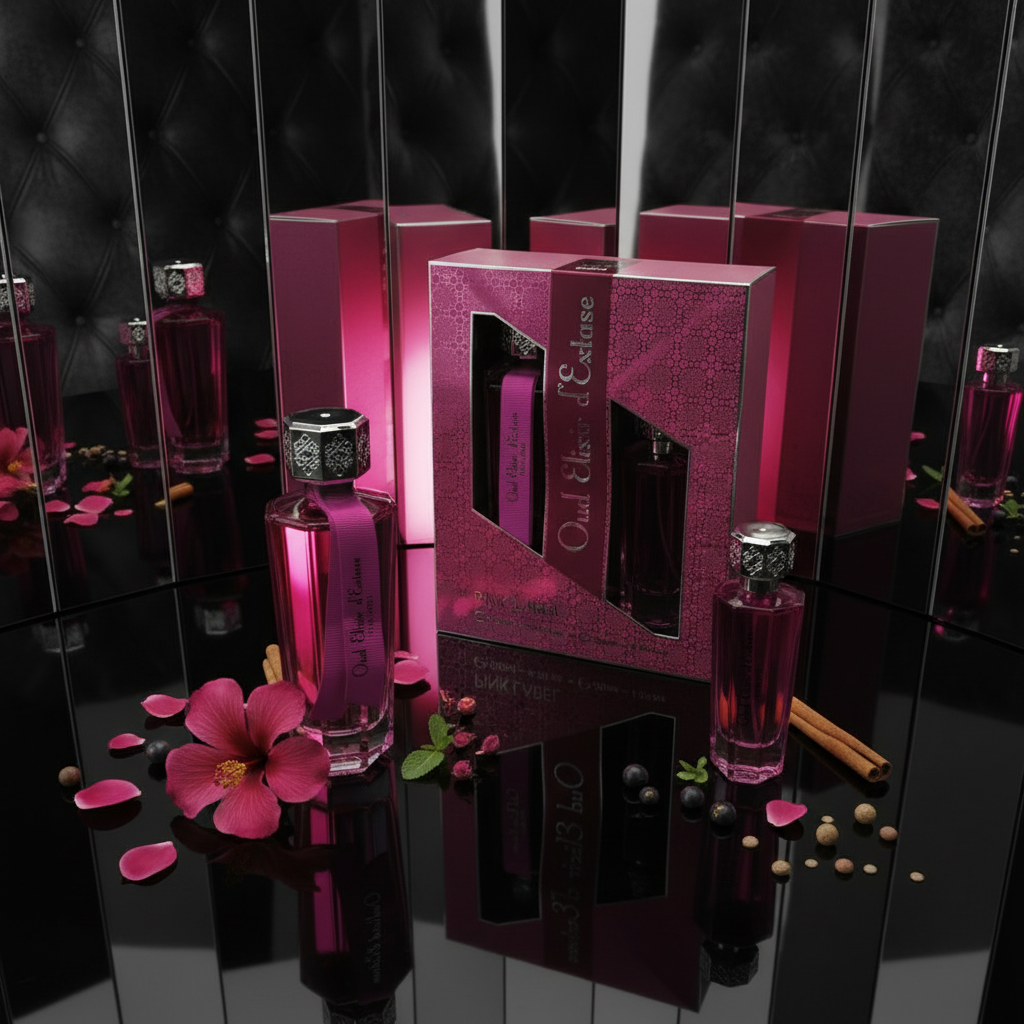 "Oud Elixir Pink" EDP 100ml + 30 ml, fragancia oriental floral 4 