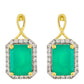 Pendientes de Oro 9K con Esmeralda de Zambia y Zircón natural