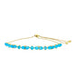Pulsera de Oro 9K con Ópalo Azul de Etiopía