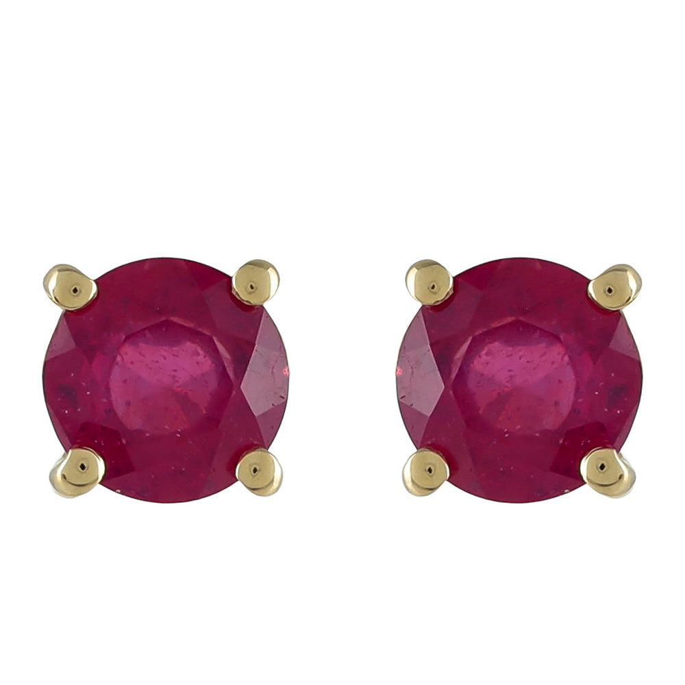 Pendientes de Oro 9K con Rubí de Tailandia 1 