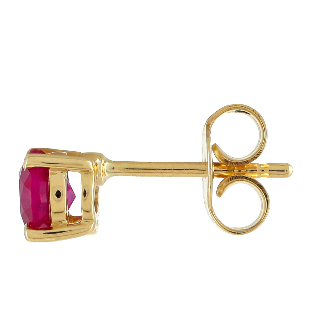 Pendientes de Oro 9K con Rubí de Tailandia 2 