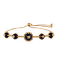 Pulsera de Plata Bañada en Oro con Ónix Negro