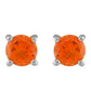 Pendientes de Plata con Cuarzo Padparadscha