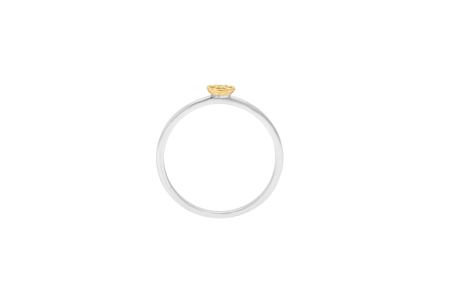 Conjunto de Plata Bañada en Oro con Diamante Verde Veronés ( Anillo )