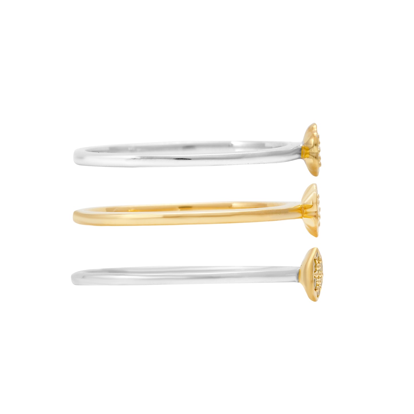Conjunto de Plata Bañada en Oro con Diamante Verde Veronés ( Anillo )