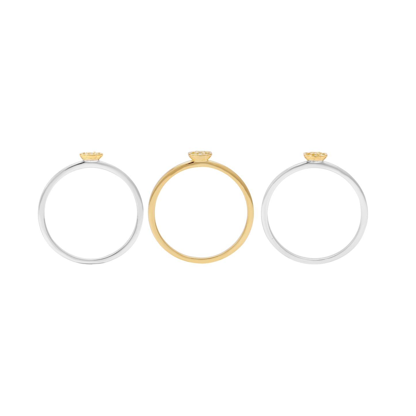 Conjunto de Plata Bañada en Oro con Diamante Verde Veronés ( Anillo )