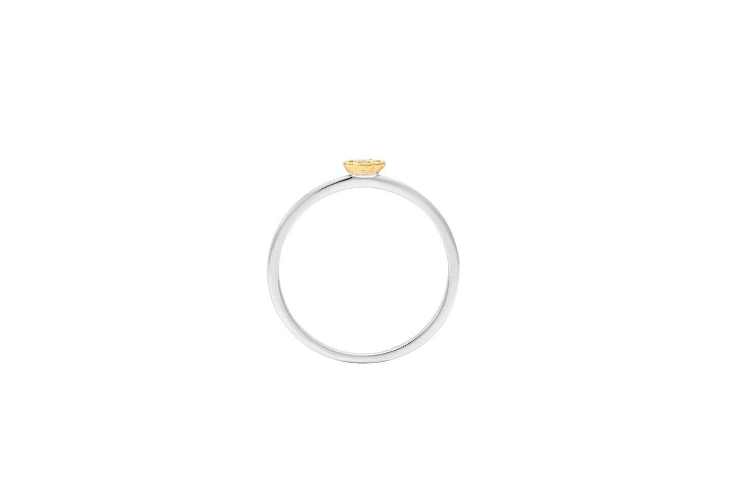 Conjunto de Plata Bañada en Oro con Diamante Verde Veronés ( Anillo )