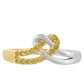 Anillo de Plata Bañada en Oro con Diamante Verde Veronés