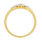 Anillo de Plata Bañada en Oro con Diamante blanco