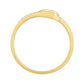 Anillo de Plata Bañada en Oro con Diamante blanco