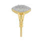 Anillo de Plata Bañada en Oro con Diamante blanco