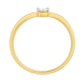 Anillo de Plata Bañada en Oro con Diamante blanco