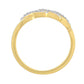 Anillo de Plata Bañada en Oro con Diamante blanco
