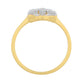 Anillo de Plata Bañada en Oro con Diamante blanco
