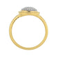 Anillo de Plata Bañada en Oro con Diamante blanco