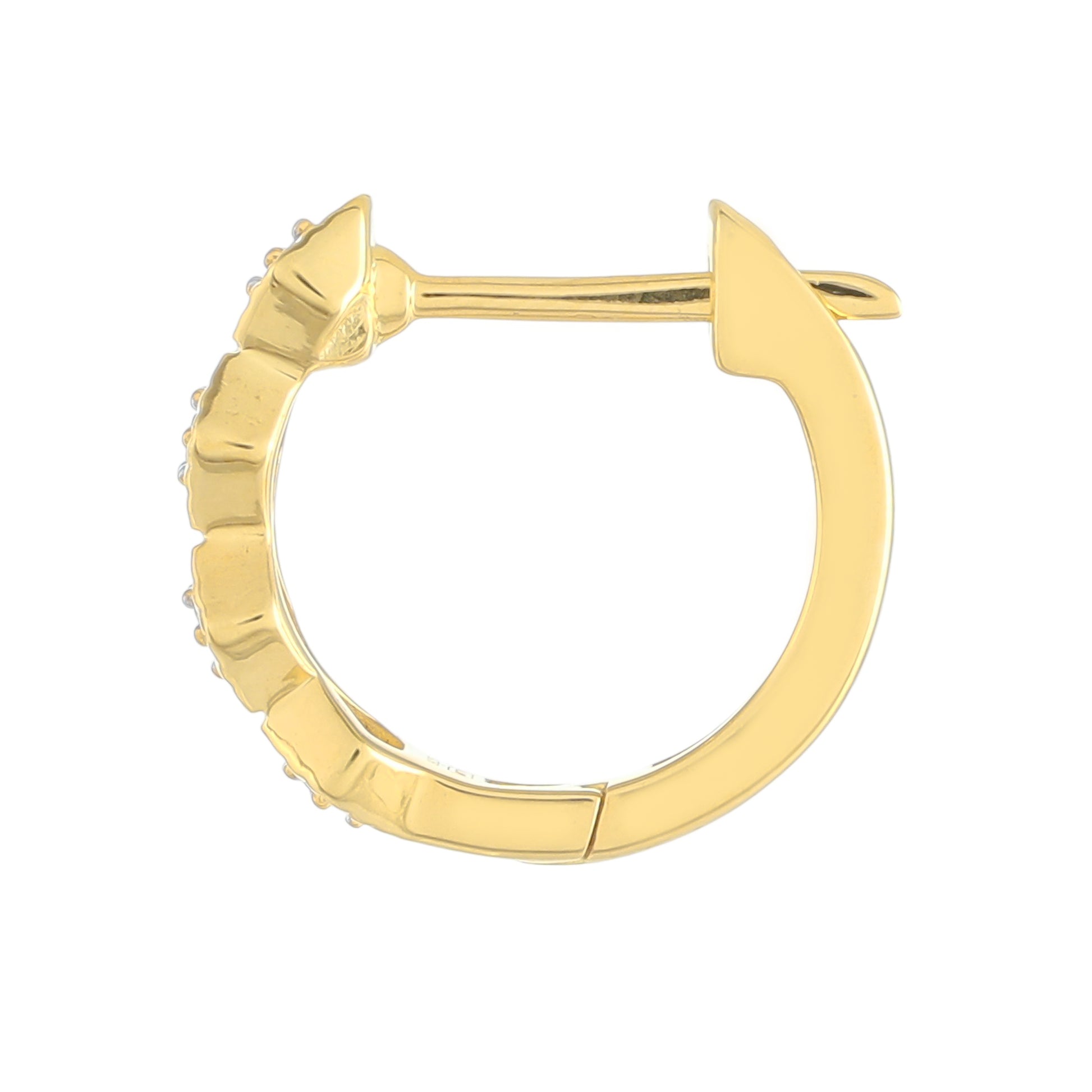 Pendientes de Plata Bañada en Oro con Diamante blanco 2 