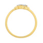 Anillo de Plata Bañada en Oro con Diamante blanco