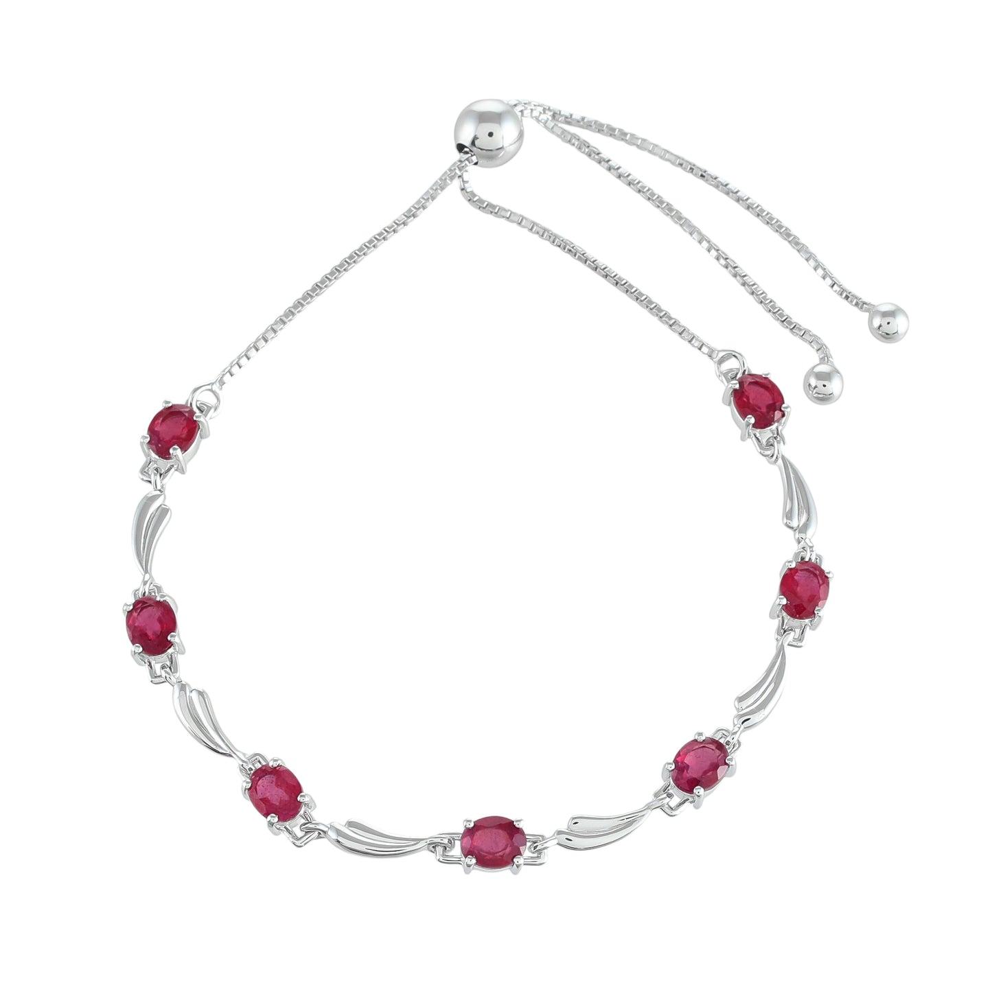 Pulsera de Plata con Rubí de Tailandia