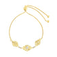 Pulsera de Plata Bañada en Oro con Diamante blanco