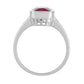 Anillo de Plata con Rubí de Tailandia