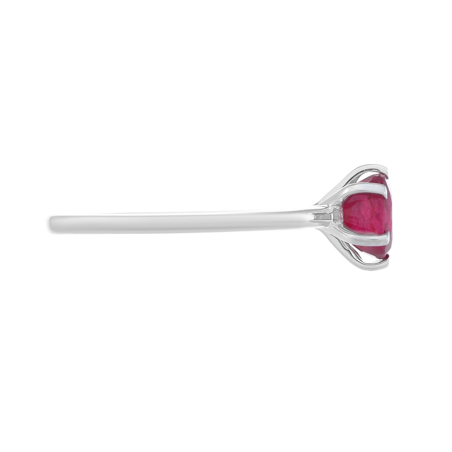 Anillo de Plata con Rubí de Tailandia