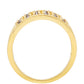 Anillo de Plata Bañada en Oro con Diamante Rojo