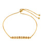 Pulsera de Plata Bañada en Oro con Diamante Rojo