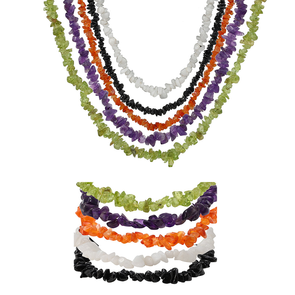 Conjunto Pepita con Amatista y Cornalina ( Collar +Pulsera )
