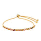 Pulsera de Plata Bañada en Oro con Turmalina Arco Iris Pelmadulla y Topacio Blanco