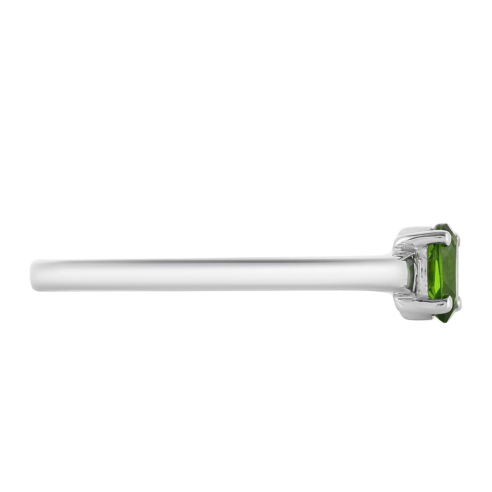 Anillo de Plata con Diópsido de Cromo 2 