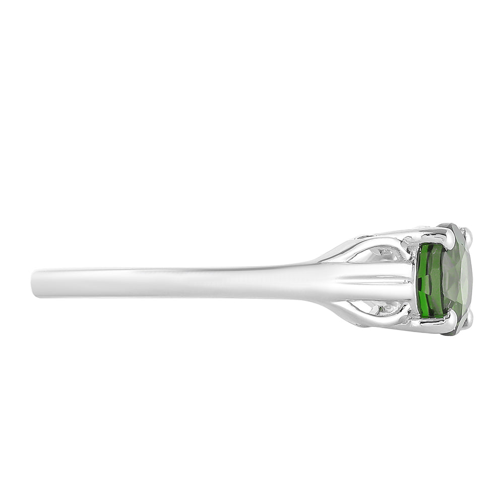 Anillo de Plata con Diópsido de Cromo 2 