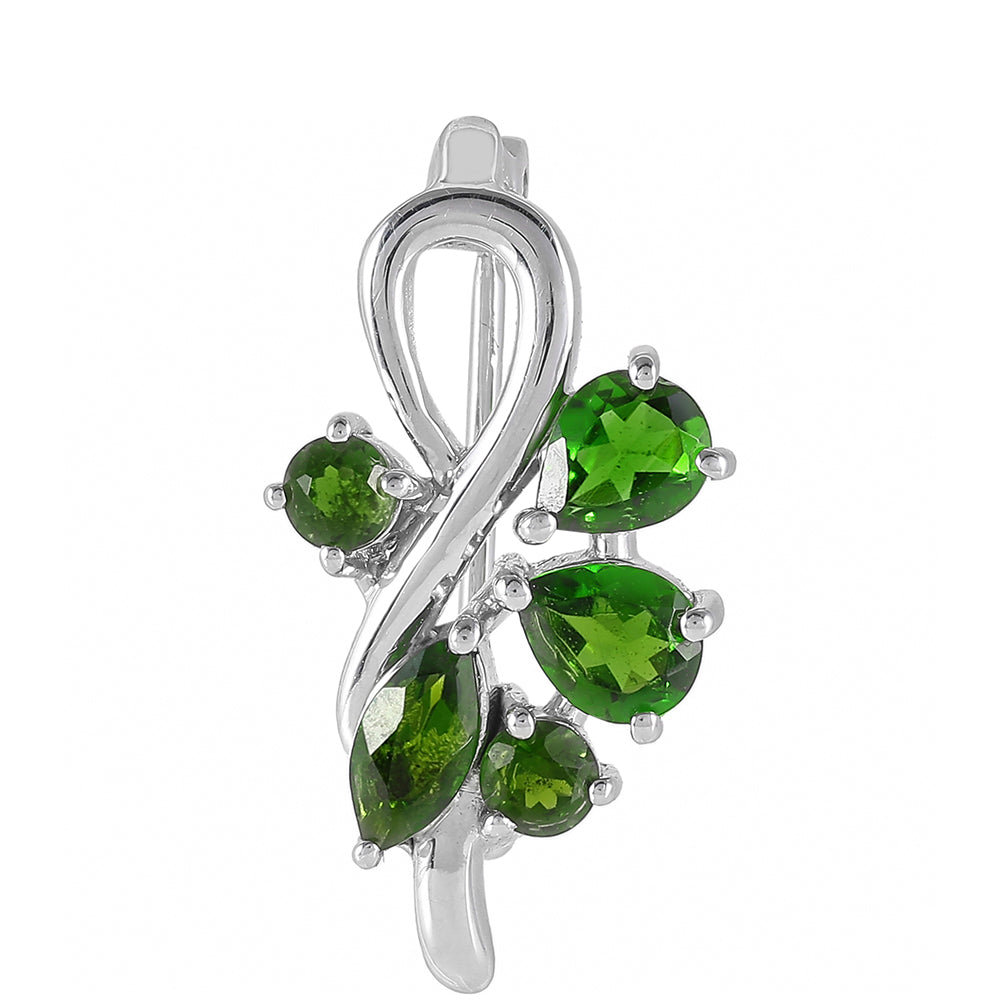 Broche de Plata con Diópsido de Cromo 1 
