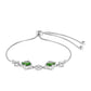 Pulsera de Plata con Diópsido de Cromo