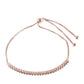 Pulsera de Plata Bañada en Oro Rosa con Diamante Champagne
