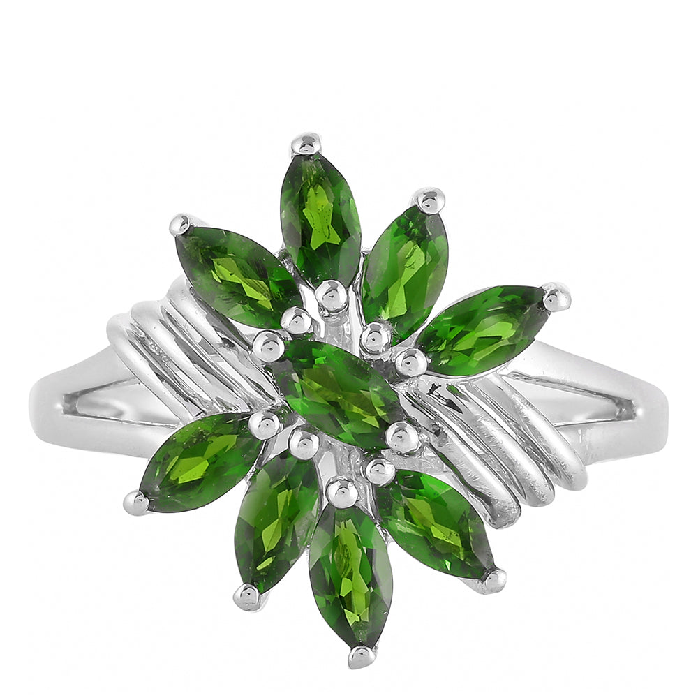 Anillo de Plata con Diópsido de Cromo 1 
