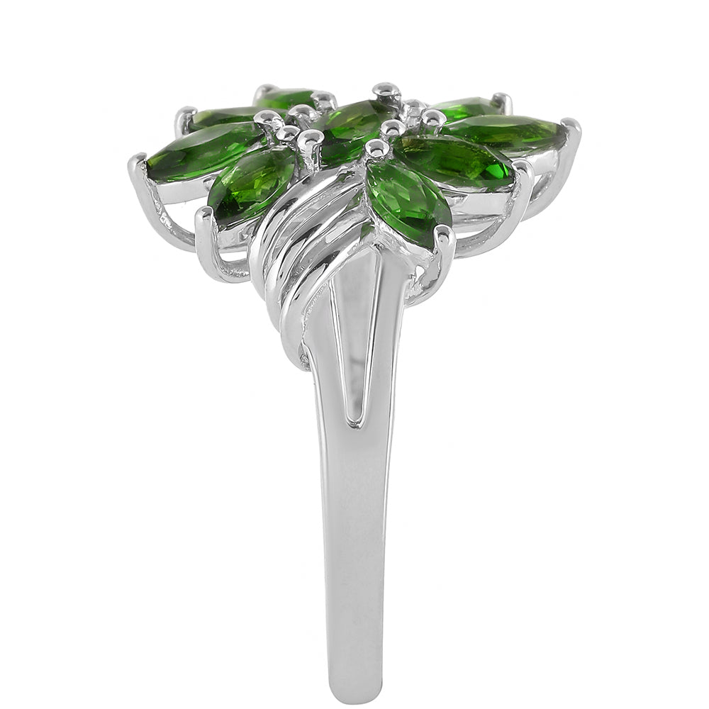 Anillo de Plata con Diópsido de Cromo