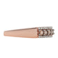 Anillo de Plata Bañada en Oro Rosa con Diamante Champagne y Diamante blanco